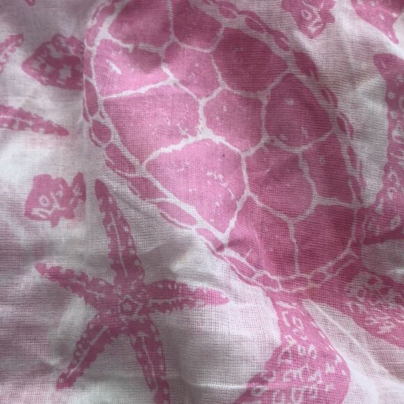 NWT Snappy turtle pink and white pom-pom sarong/scarf - Picture 2 of 5